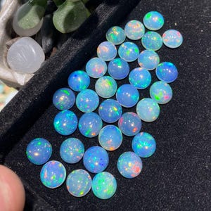 Amazing Natural Ethiopian Welo Fire Opal 9X9 MM AAA+ Round Cabochon Loose Gemstones Per Piece 1.70 Carat Colorful Opal For Jewelry Making