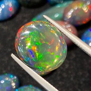 Natural Ethiopian Black Opal Gemstone Oval Shape 14.40x12.60x4.70  MM Loose Stone 5.30 Ct Healing Crystals Gifts Ideas for Jewelry Making