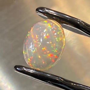 Natural Ethiopian White Opal Gemstone Cabochon Oval Shape 12.36x9.58x5.68 MM Loose Stone   Best Gift For Her 3.40 Carat For Jewelry Making