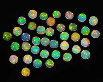 Ethiopian Welo Opal Lot: 70 Round Gemstones for Jewelry Making, Healing Crystals