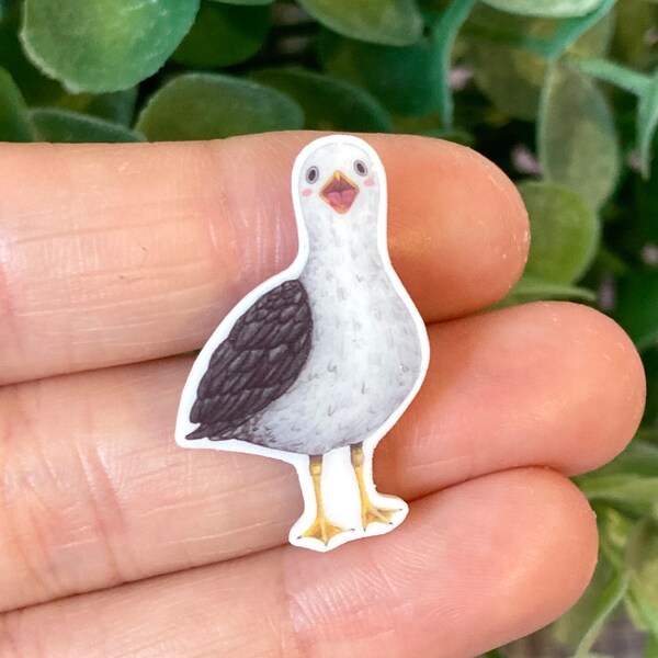 Seagull Pin, Shrink Plastic, 1 Inch Pin, Bird Badge, Plastic Pins, Cute Birds, Birdwatching, Bird Lovers, Plastic Jewellery, Cute Bird Art