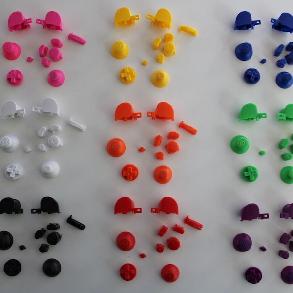 Colored Nintendo Gamecube Controller Buttons - Full Set