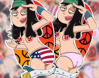 American Dad - Heylay&#39;s salute - Glossy 5&quot; vinyl sticker