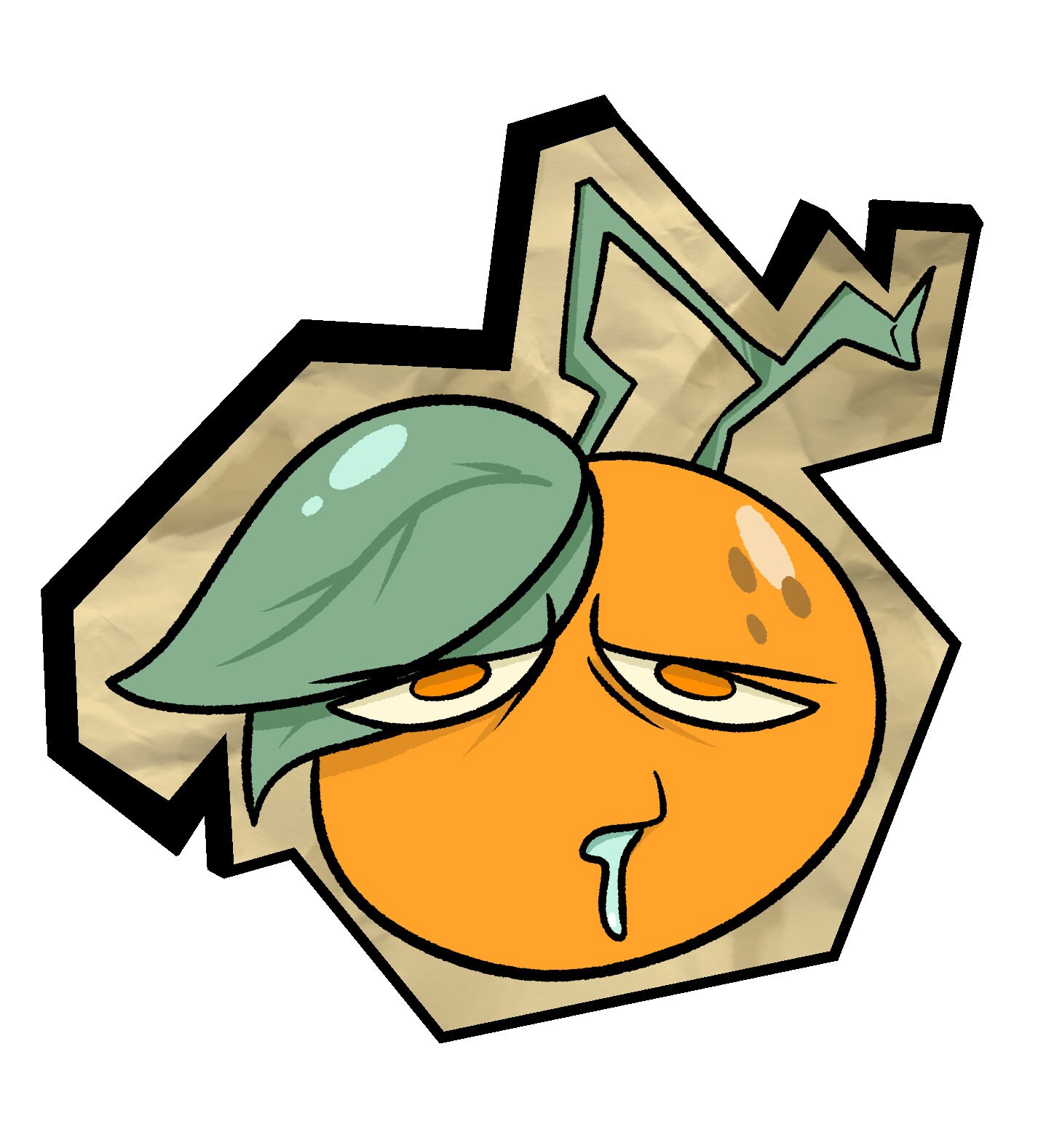 Aloof Orange - Glossy Vinyl Sticker - Etsy
