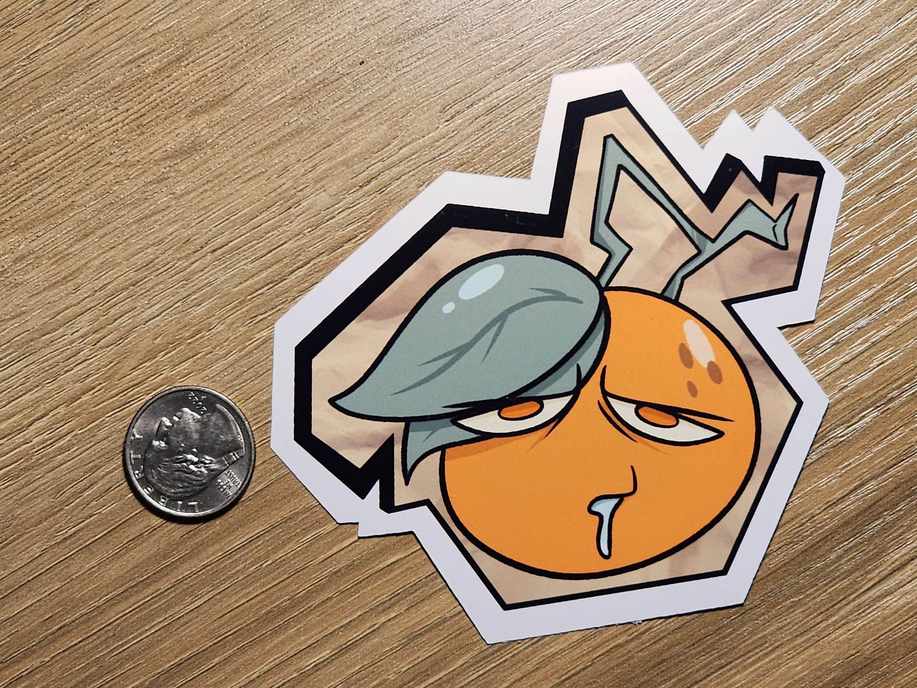 Aloof Orange - Glossy Vinyl Sticker - Etsy