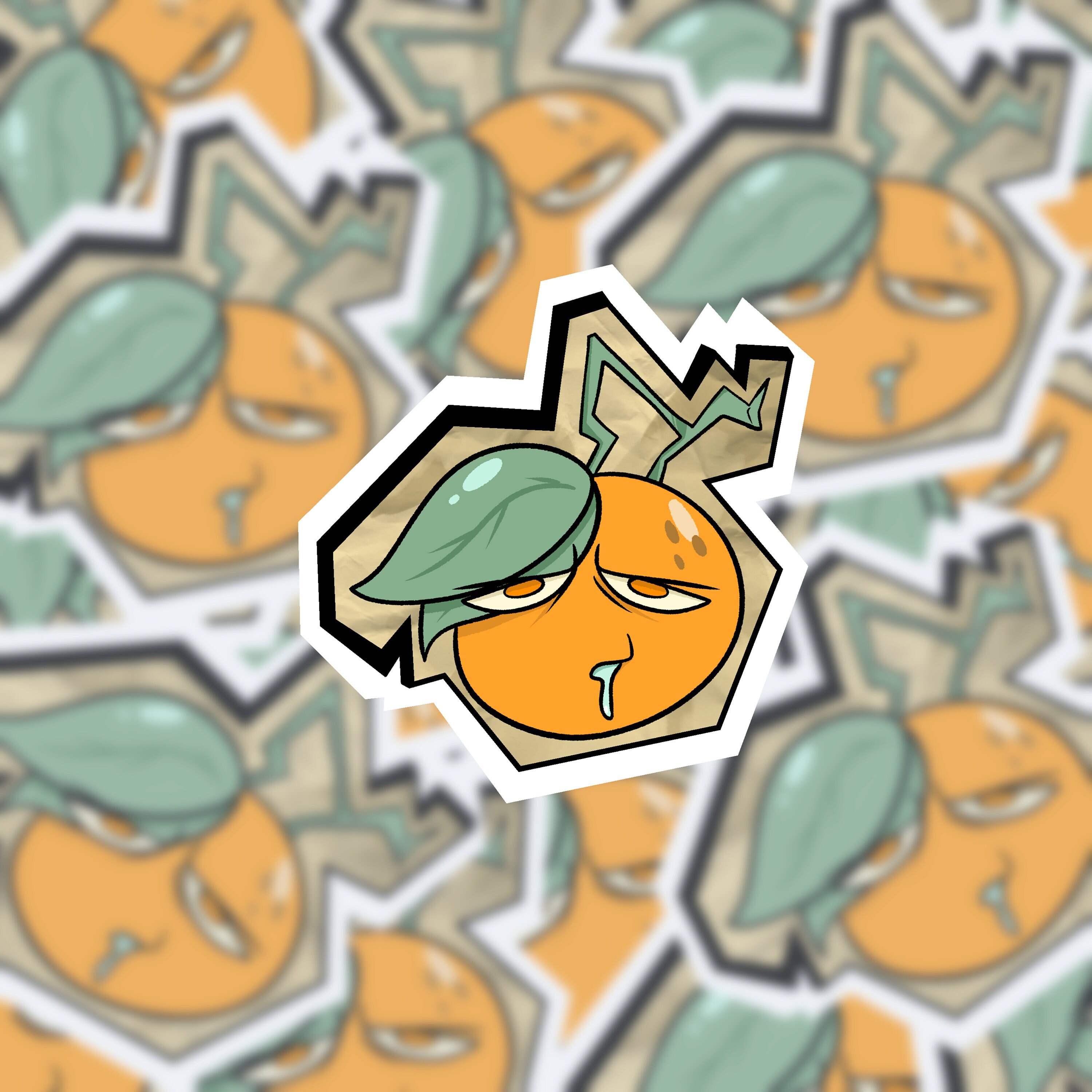 Aloof Orange - Glossy Vinyl Sticker - Etsy