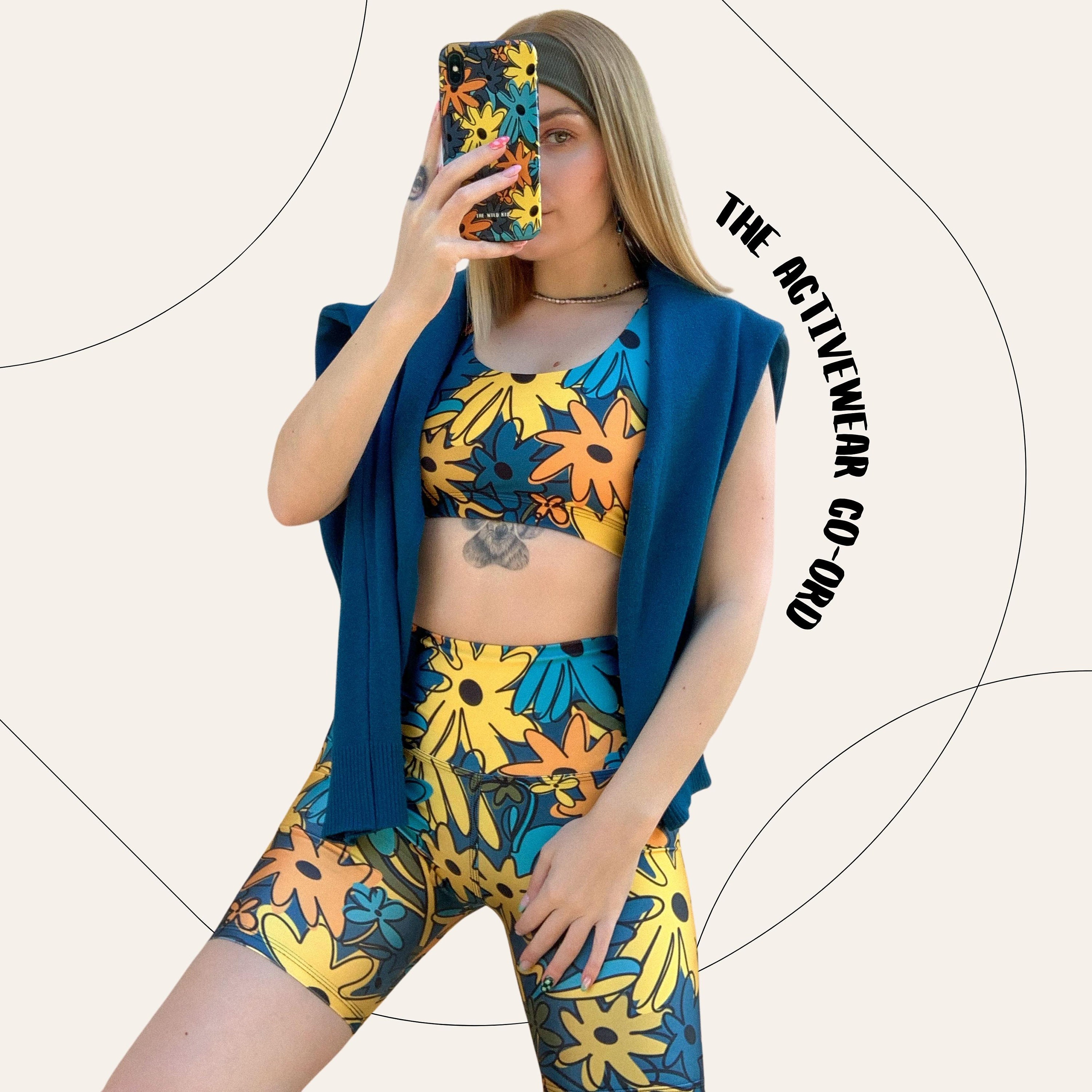 Floral Workout Top Etsy