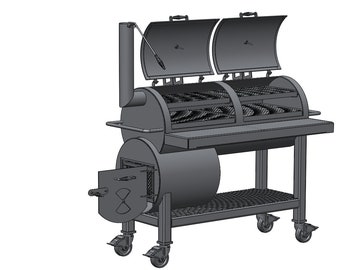 DIY reverse flow BBQ Smoker Plans: Steel Plate Fabrication (Digital Download)