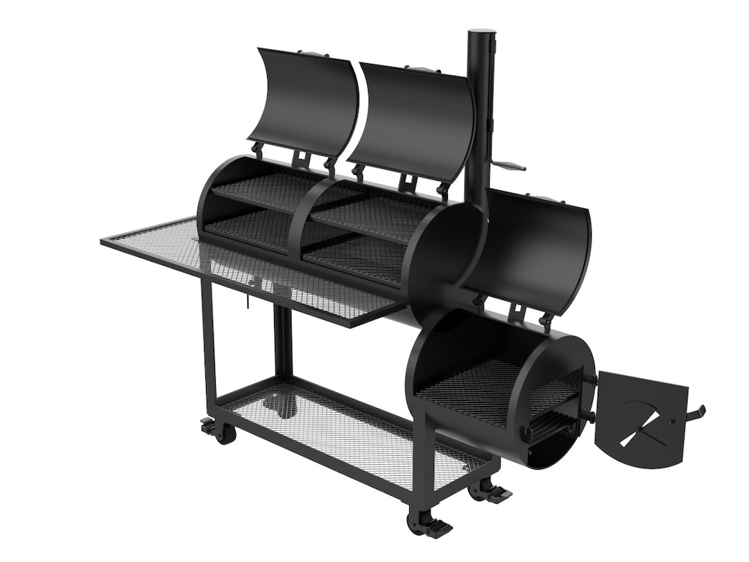 DIY BBQ Smoker Plan, Smoker Blueprint, Outdoor Cooking Project