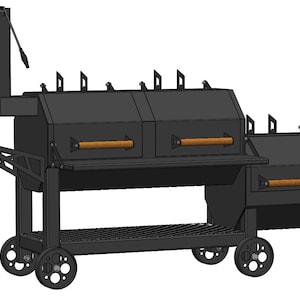 DIY BBQ Smoker Plan, Smoker Blueprint, Outdoor Cooking Project, Barbecue Trailer Guide, Grill Design image 2