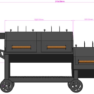 DIY BBQ Smoker Plan, Smoker Blueprint, Outdoor Cooking Project, Barbecue Trailer Guide, Grill Design image 3