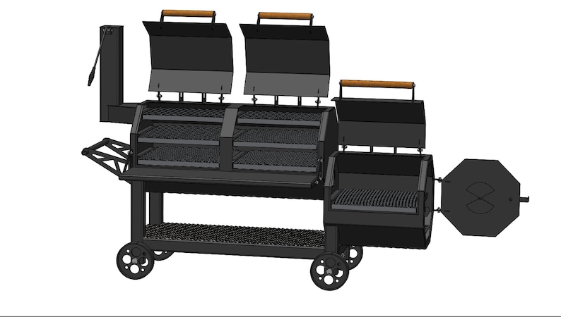 DIY BBQ Smoker Plan, Smoker Blueprint, Outdoor Cooking Project, Barbecue Trailer Guide, Grill Design image 8
