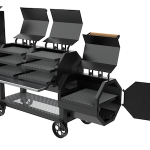 DIY BBQ Smoker Plan, Smoker Blueprint, Outdoor Cooking Project, Barbecue Trailer Guide, Grill Design image 7