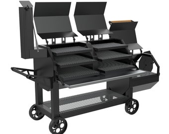 DIY BBQ Smoker  Plan, Smoker Blueprint, Outdoor Cooking Project, Barbecue Trailer Guide, Grill Design
