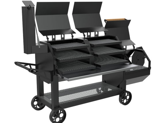 DIY BBQ Smoker  Plan, Smoker Blueprint, Outdoor Cooking Project, Barbecue Trailer Guide, Grill Design