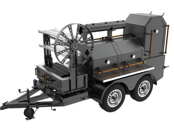 DIY BBQ Smoker Trailer Plan – Santa Maria Grill, Mobile Pit (PDF)