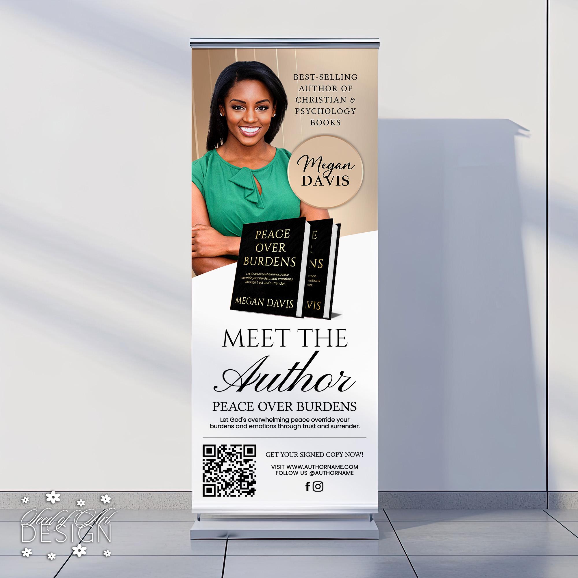 Meet the Author Retractable Banner: Neutral Book Launch Sign (CORJL ...