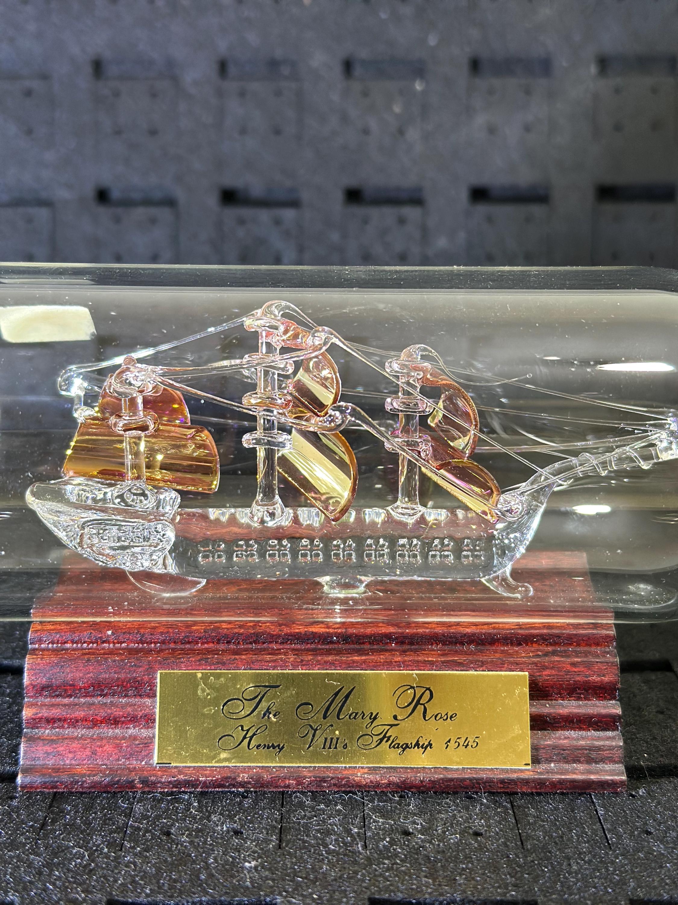 Mayflower ガラス製帆船彫刻 Mayflower glass ship - Etsy 日本