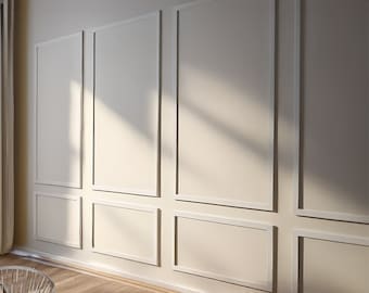 Wall Panel Set, Ready-to-Install Wall Molding Package: Pre-Cut, Factory-Primed , Accent Wall Moulding, Picture Frame Wall Molding Pieces