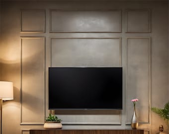 Ready to Install Wall Molding Package, 9 Boxes Paintable Paneling Kit, Accent Wall DIY Panel, Wainscoting Panel Molding Project