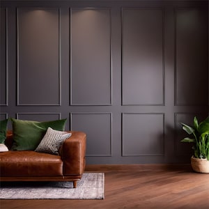Pacote de moldura de parede pronto para instalar: pré-cortado, preparado de fábrica, moldura de parede de destaque, peças de moldura de parede de moldura de quadro