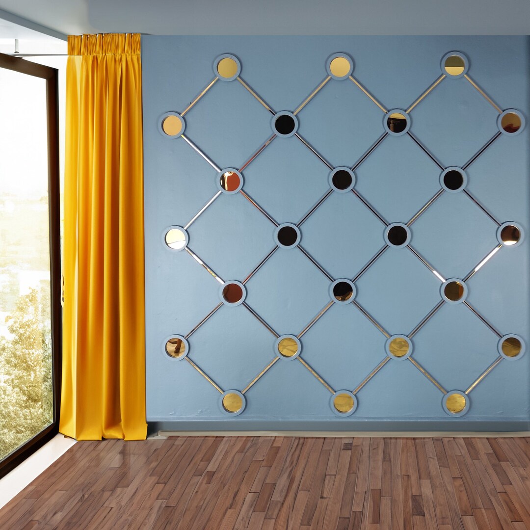 Accent Wall Design Modern Acrylic Mirror Wall Molding With Etsy