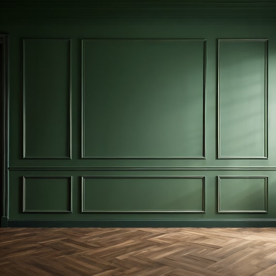 Wall Moulding Kit - 6Frames Wall Molding Assembly - Ready Package - Pre-Cut Factory Primed , DIY Accent Wall Kit