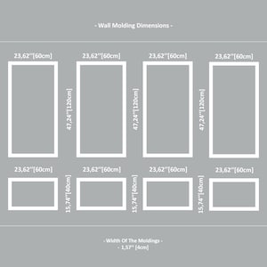 Panel Frame Size Wall Panel Set, Ready-to-install Wall Molding Package: Pre-cut, Factory ...