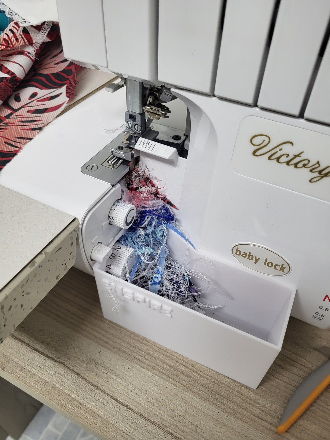 Serger Trash Can, Serger Accessory, Sewing Accessories, Sewing Room Accessories, Sewing Room