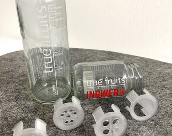 Attache upcycling bouteilles True Fruits / insert shaker à épices 99ml et 250ml