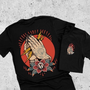 Tattoo Shirt The Prayer, Traditional Tattoo Art T-Shirt, Old School Tattoo Design Clothing, Tattoo Style Streetwear, Gift for Tattoo Lover
