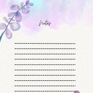 Floral Notes page