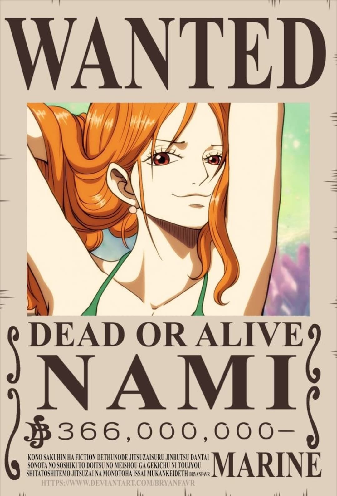 wanted-poster-nami-after-wano-one-piece-bounty-digital-etsy
