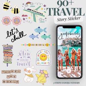 90+ Instagram Story Sticker Travel | Cute | Basic | Explore | Story Sticker | Holiday | Vacation Stickers