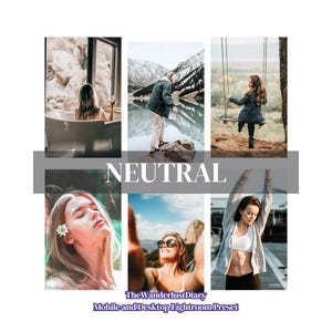 10 Neutral Lightroom Presets | Mobile and Desktop Presets | Natural Selfie Presets | Outdoor Presets | No Filter Presets | Selfie Presets