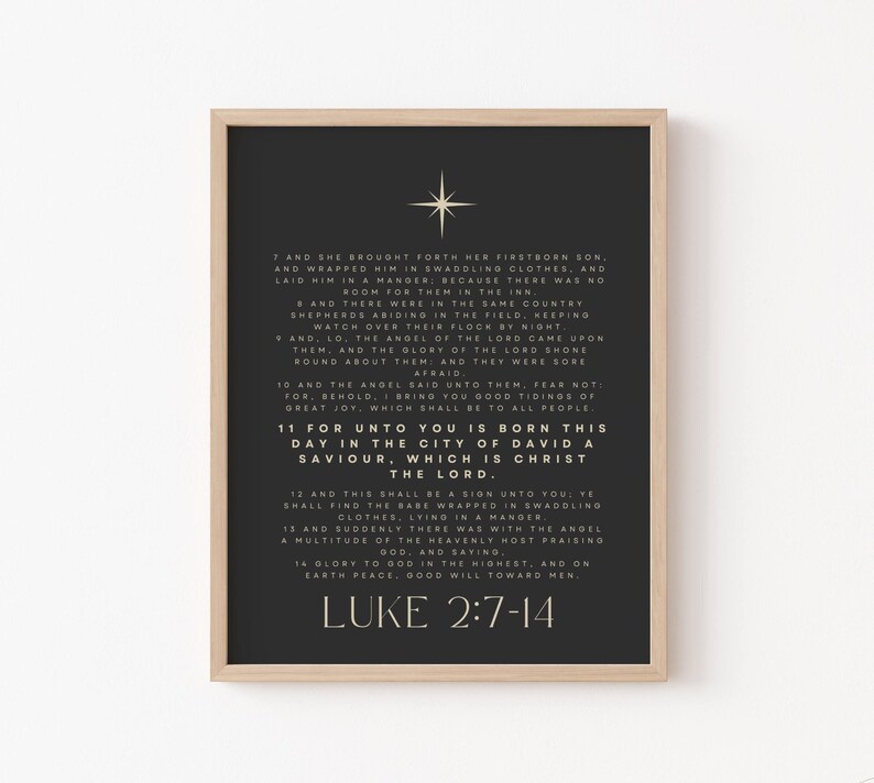 christian-christmas-print-savior-is-born-luke-2-7-14-kjv-wall-art