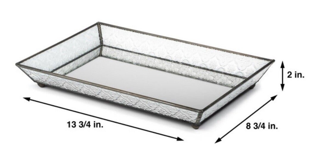 Vintage Clear Glass Tray for Vanity 13x8x2 Etsy