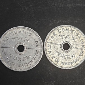 Washington State Tax Tokens Various Condition.