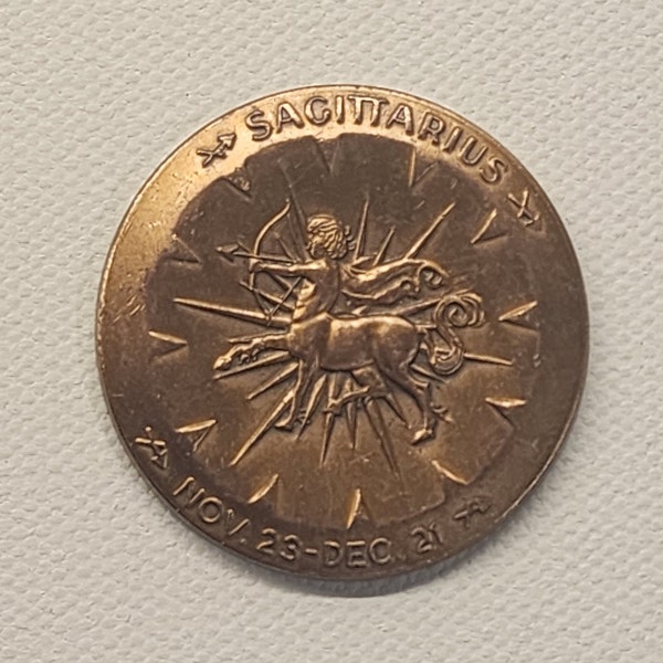 Sagittarius Zodiac Medallion Bronze