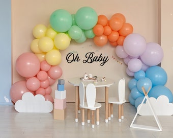 Baby Shower Backdrop Sign, Oh Baby Custom Wood Sign, Baby Shower Photo Booth Sign for Gender Reveal Party Decor, Baby Shower Party Decor