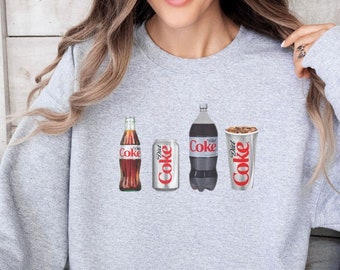 Diet Coke Sweatshirt, Diet Coca Cola Crewneck, Diet Coke Lover, Trendy Sweatshirt, Diet Coke Fan, Gift for Diet Coke Drinker, Funny Shirt