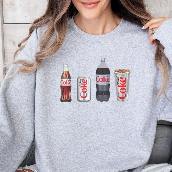 Diet Coke Sweatshirt, Diet Coca Cola Crewneck, Diet Coke Lover, Trendy Sweatshirt, Diet Coke Fan, Gift for Diet Coke Drinker, Funny Shirt