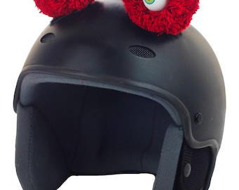 Ski Helmet Cover, Helmet eyes, Helmet horns, helmet decorations, Funny helmet accessories, helmet horns, helmet pompons, ski helmet