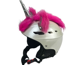 Unicorn on helmet, Horns on helmet, Ears on helmet, Ski Helmet Cover, Helmet Cover, Couvre casque ski, skihelm berzug, helmet