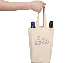 Mahjong Double Wine Gift Tote Bag - one more game