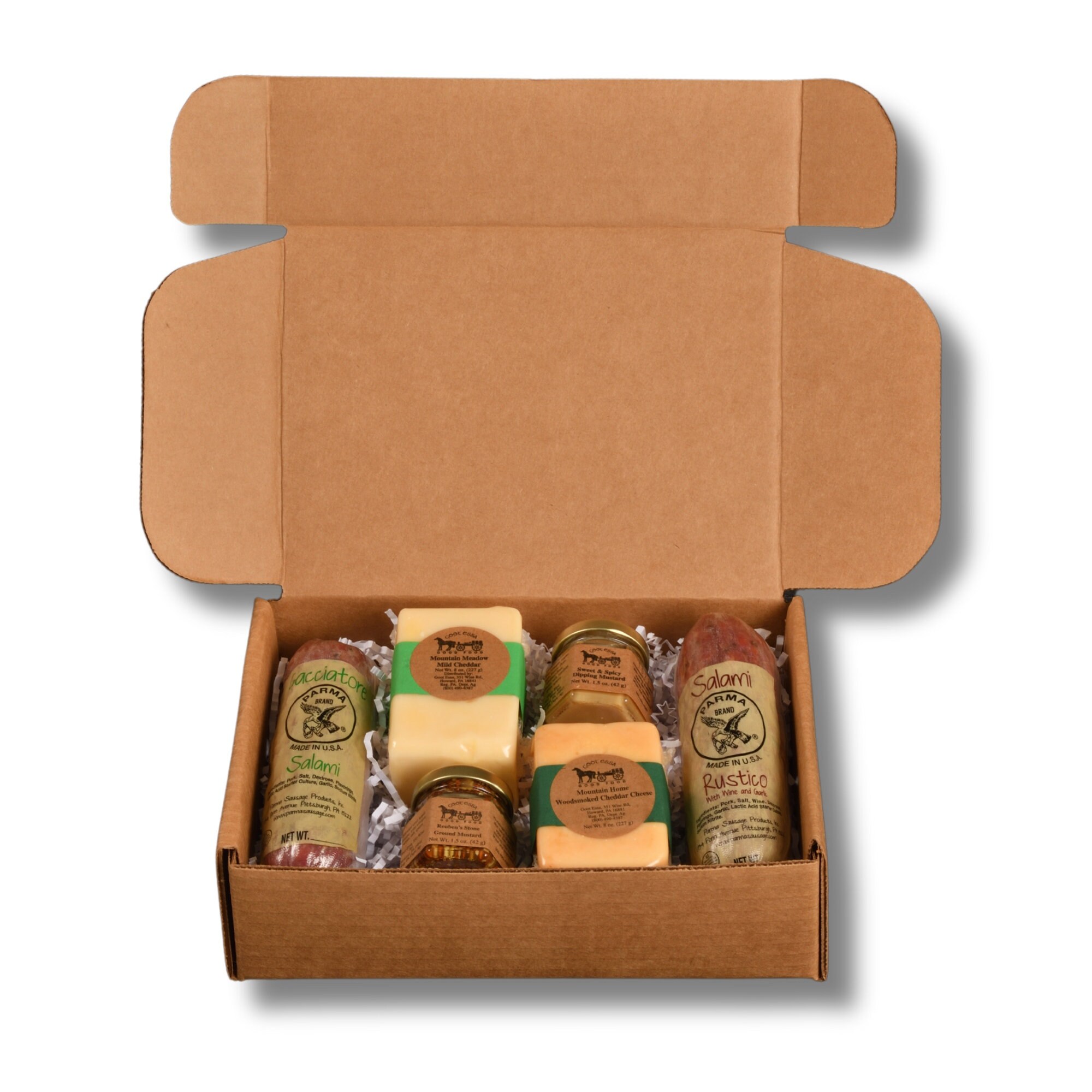 Cheddar Cheese and Salami Gift Box. Perfect for Corporate Gifts