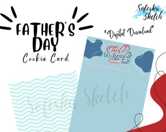 Vatertag Cookie Card Printable: Geschenkkarte Topper (Instant Download)