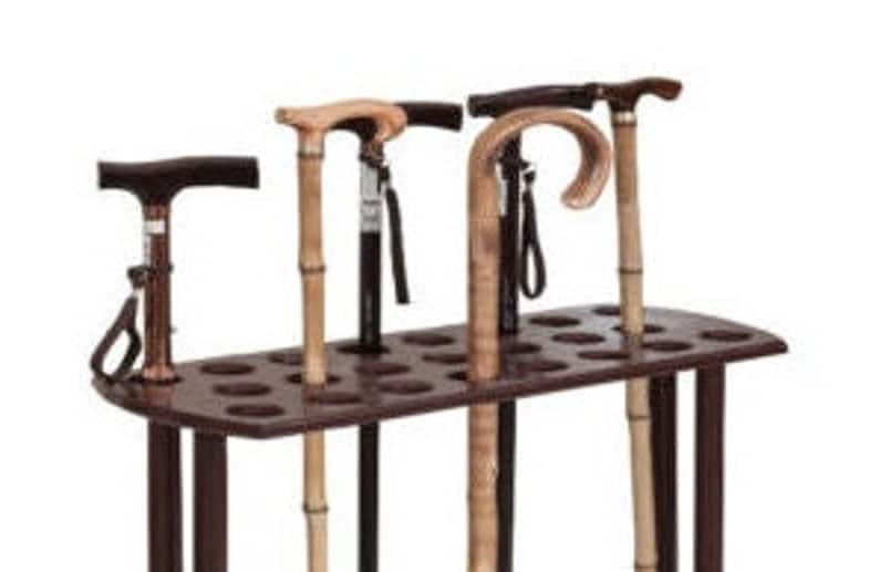 Walking Stick Rack Wooden Storage Rack for Walking Canes Sticks ...