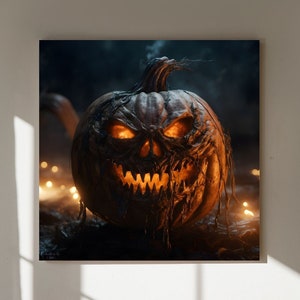 Grusel Kürbis, Pumpkin, Leinwand, Kunst, Puppen, Grusel,
