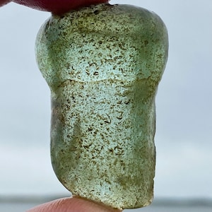 Halvrund blågrön flaskhals, äkta, naturligt, äkta vintage havsglas